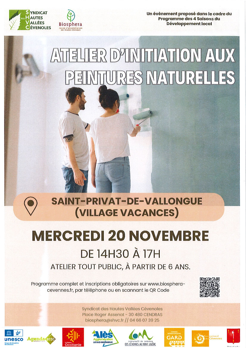 Atelier d'initiation peintures naturelles à St Privat