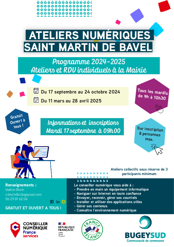 Ateliers Numériques à Saint Martin de Bavel