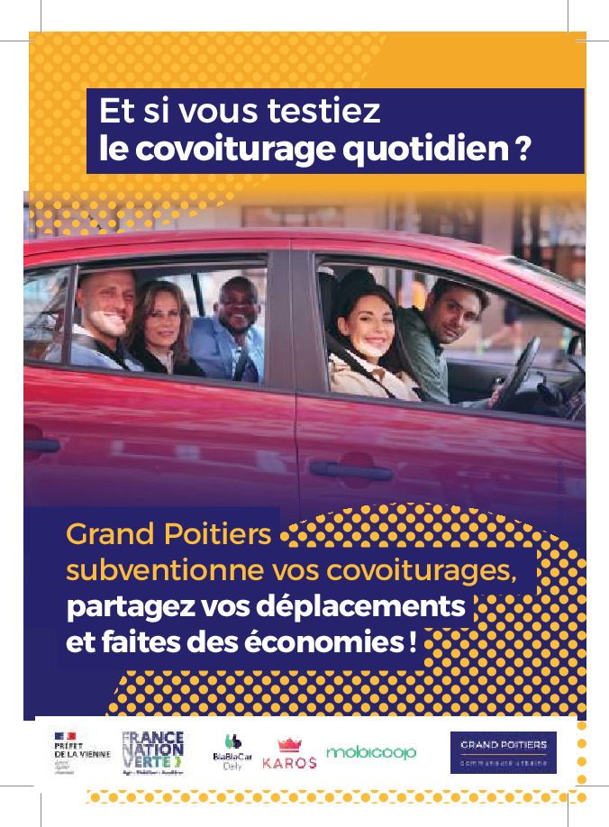 Grand Poitiers accompagne le  covoiturage