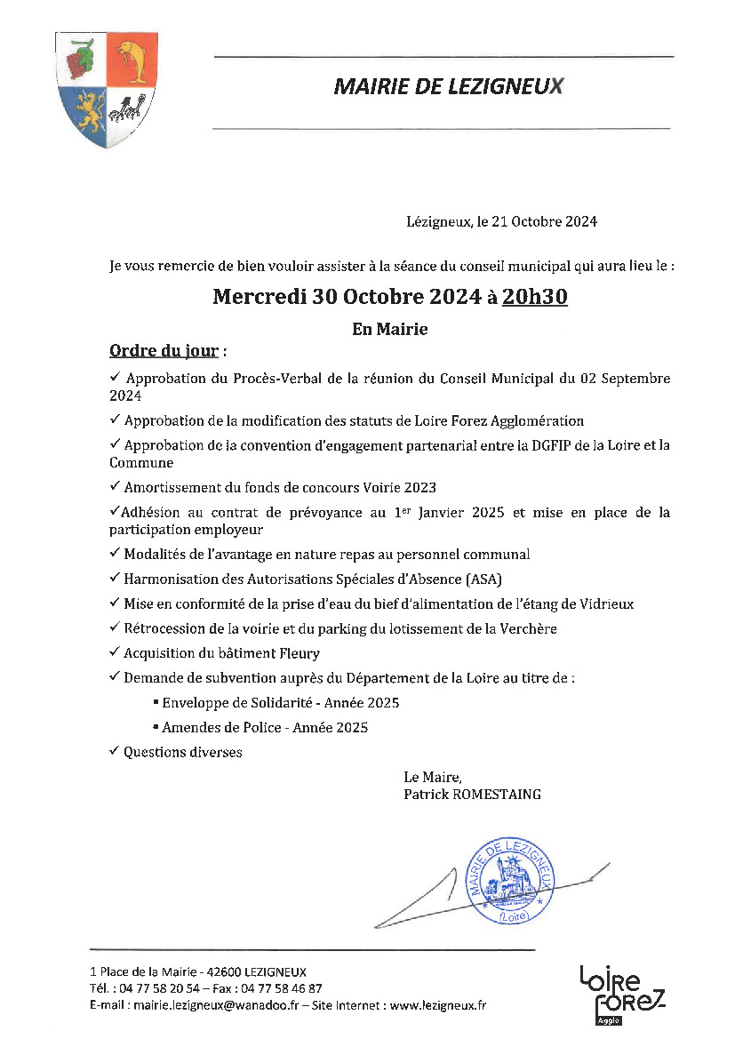 Réunion conseil municipal