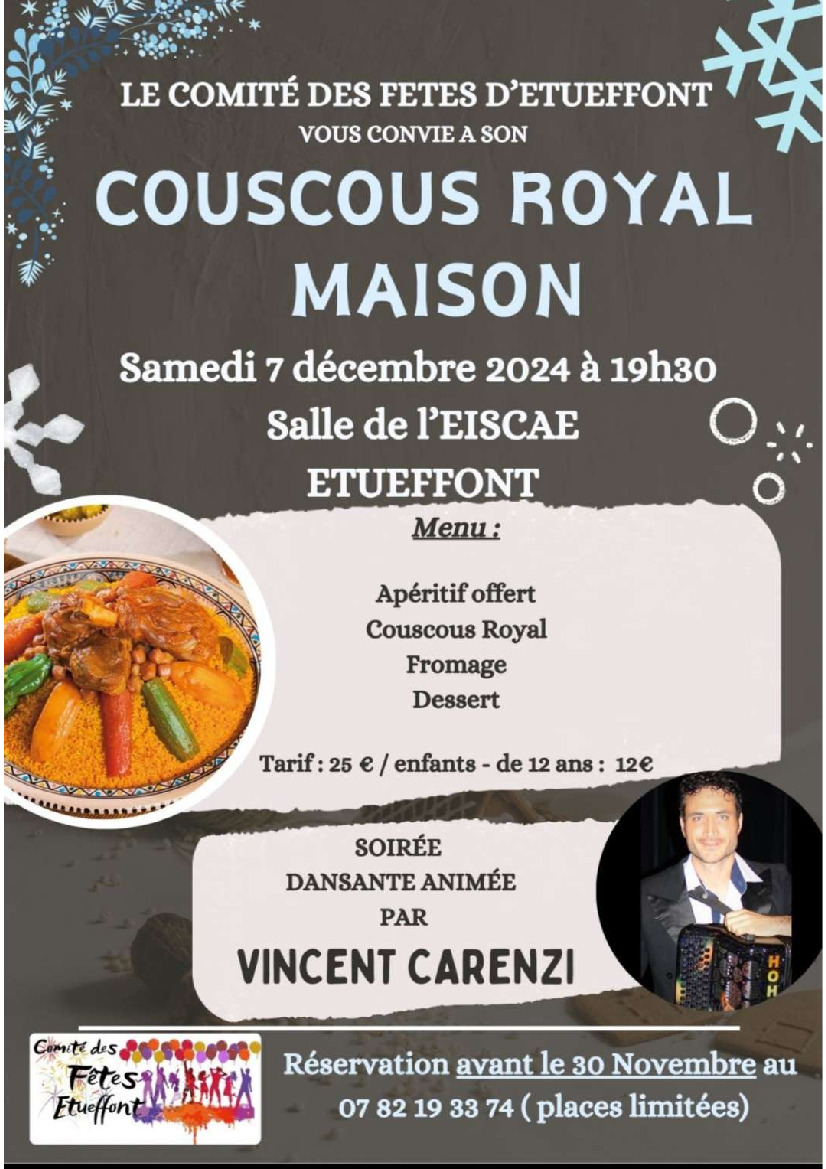 Repas dansant du Comité des fêtes - Samedi 7 décembre