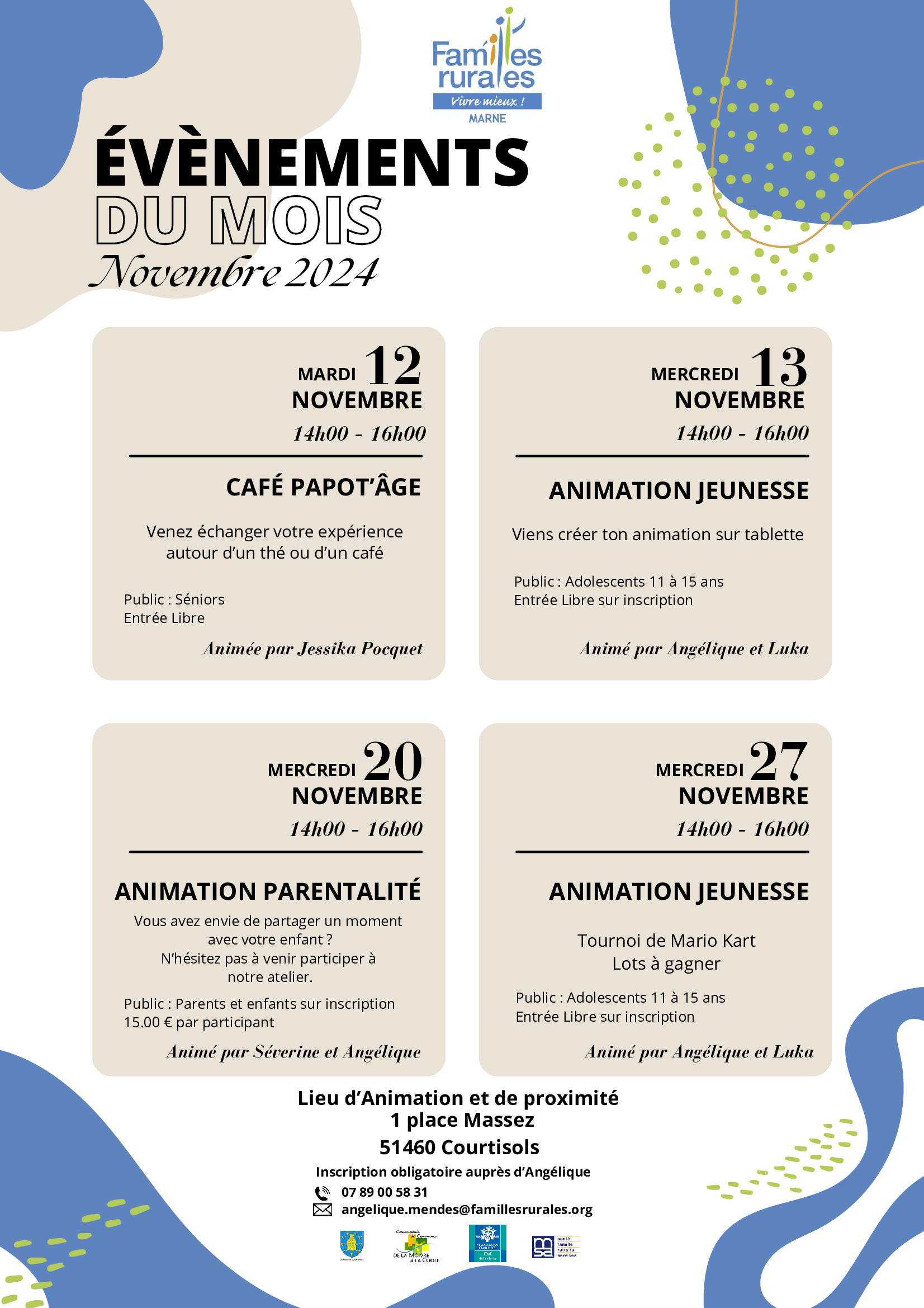 Animations Novembre