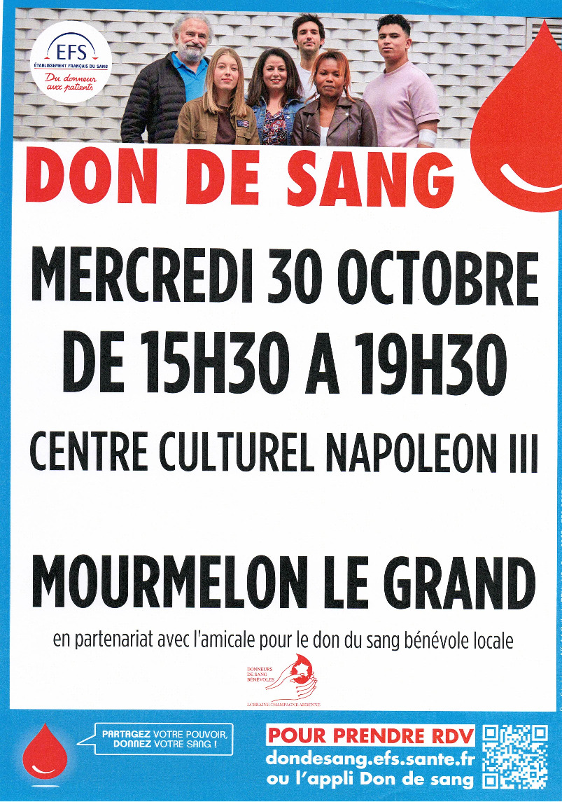 Don du sang - Mourmelon-le-Grand