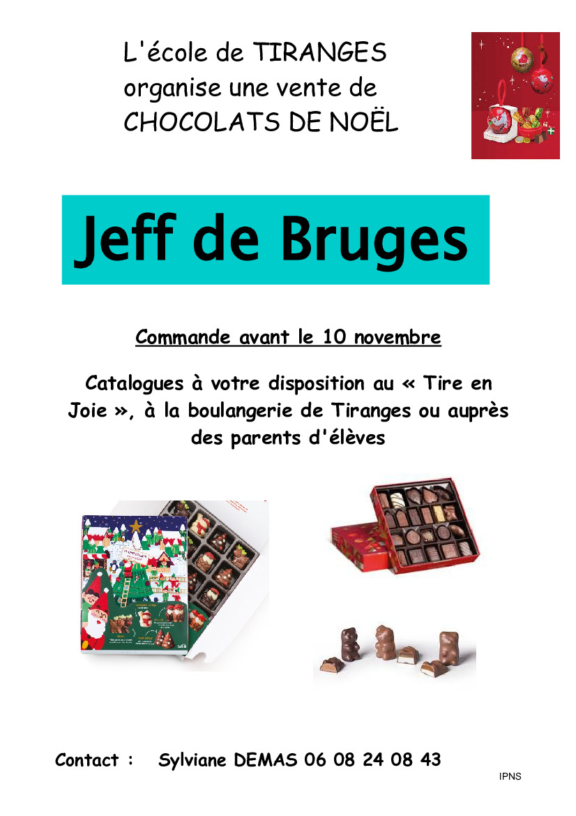 Vente de chocolats de Noël