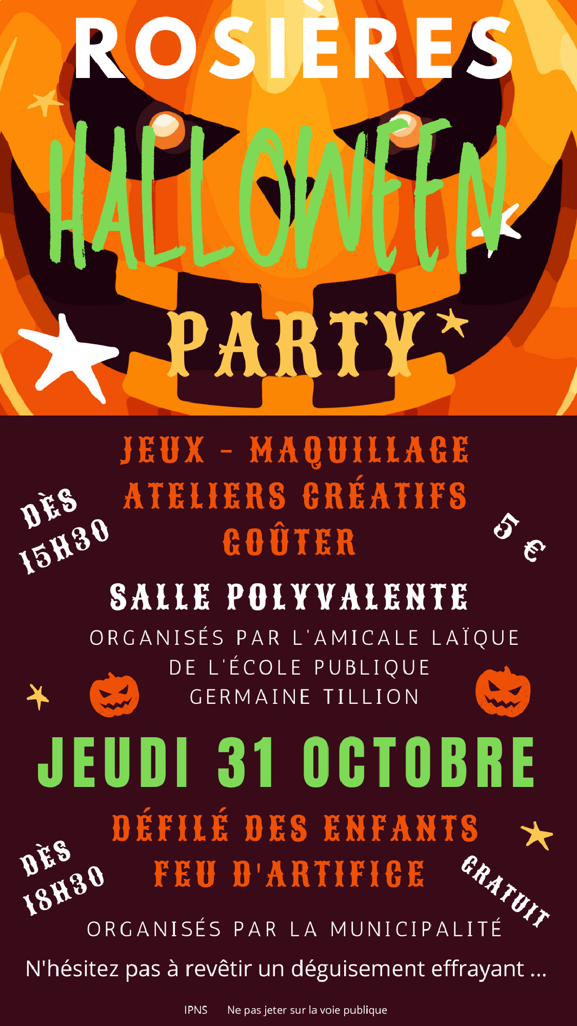 Halloween Party le 31 octobre