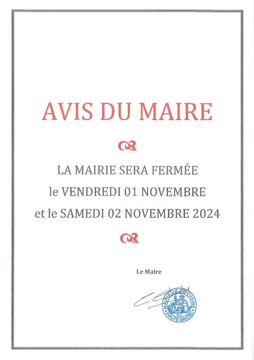 avis du maire