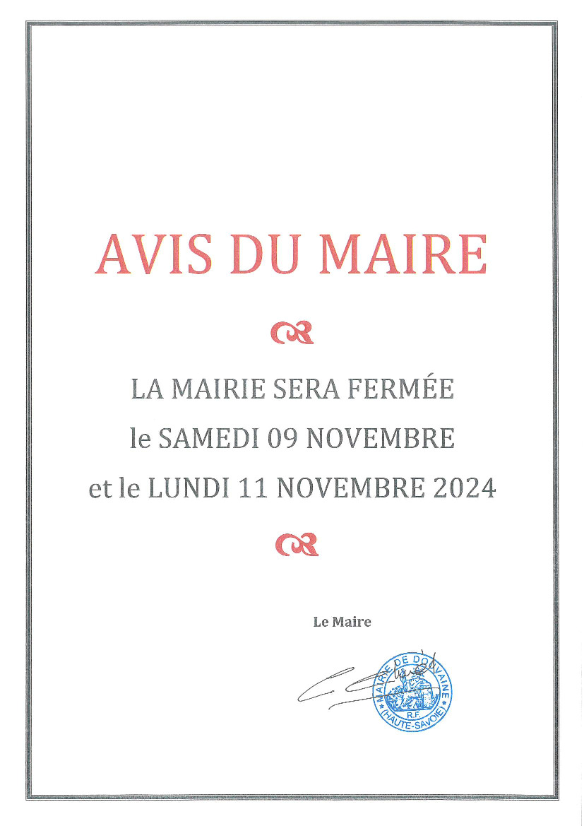 avis du maire