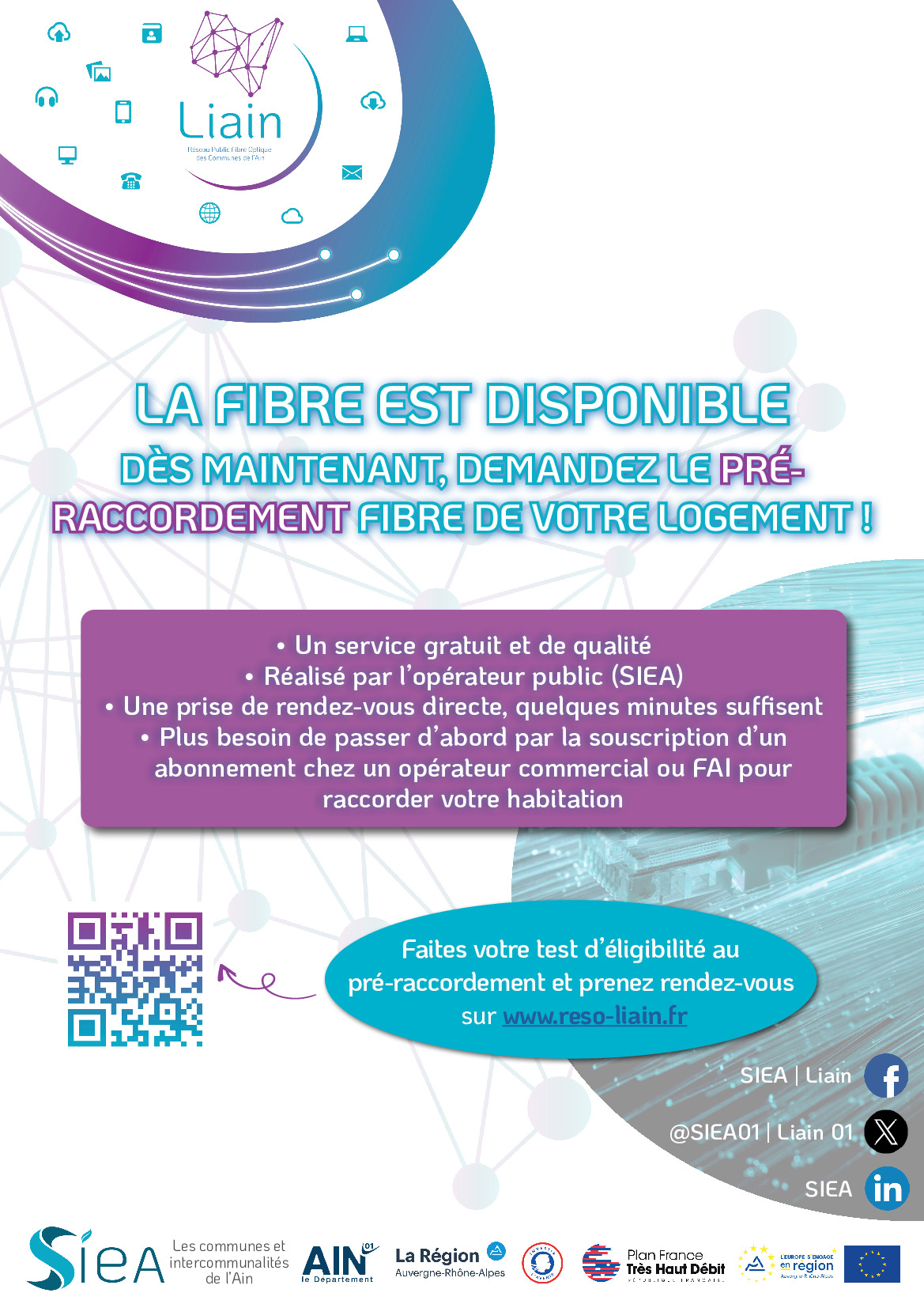 Li@in - Communication fibre et pré-raccordement