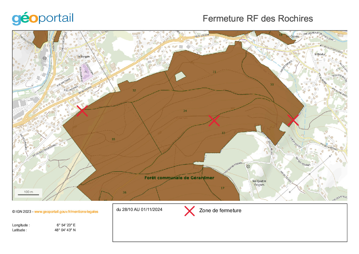 Fermeture de la route des Rochires