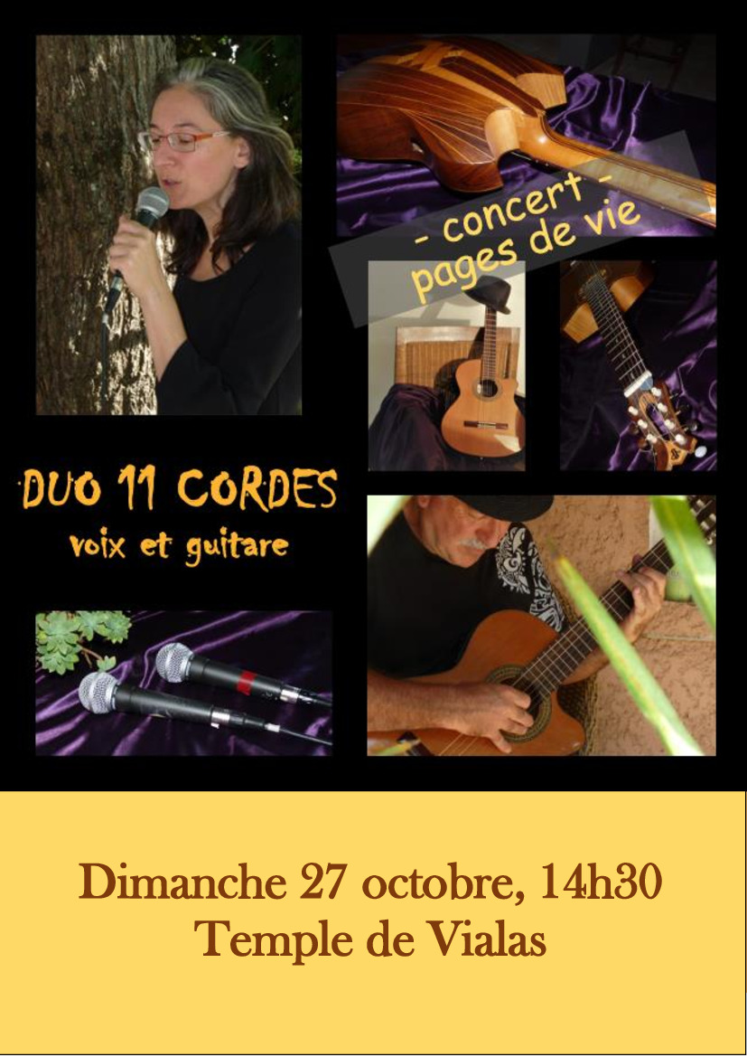 Concert au Temple de Vialas Dimanche 27 oct 14H30