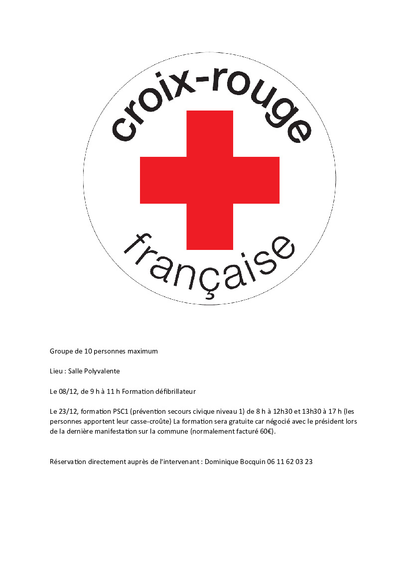 FORMATION CROIX ROUGE