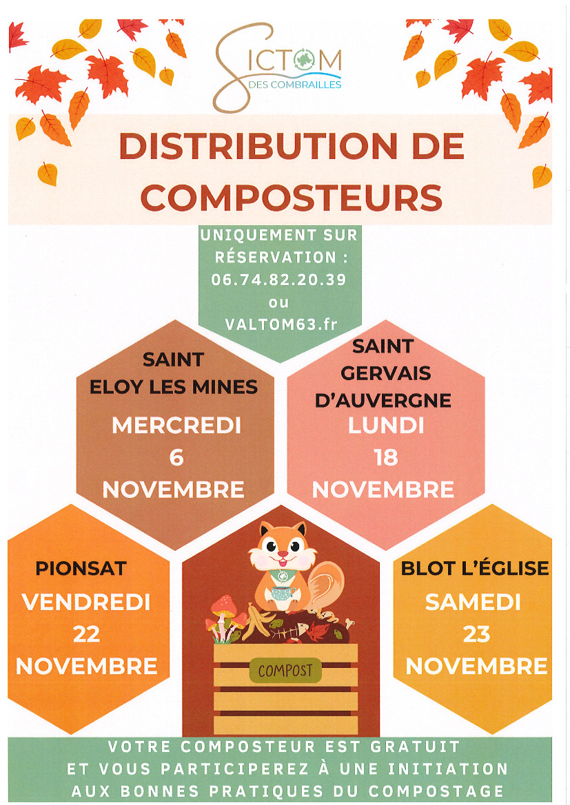 Distribution de composteurs pour Novembre