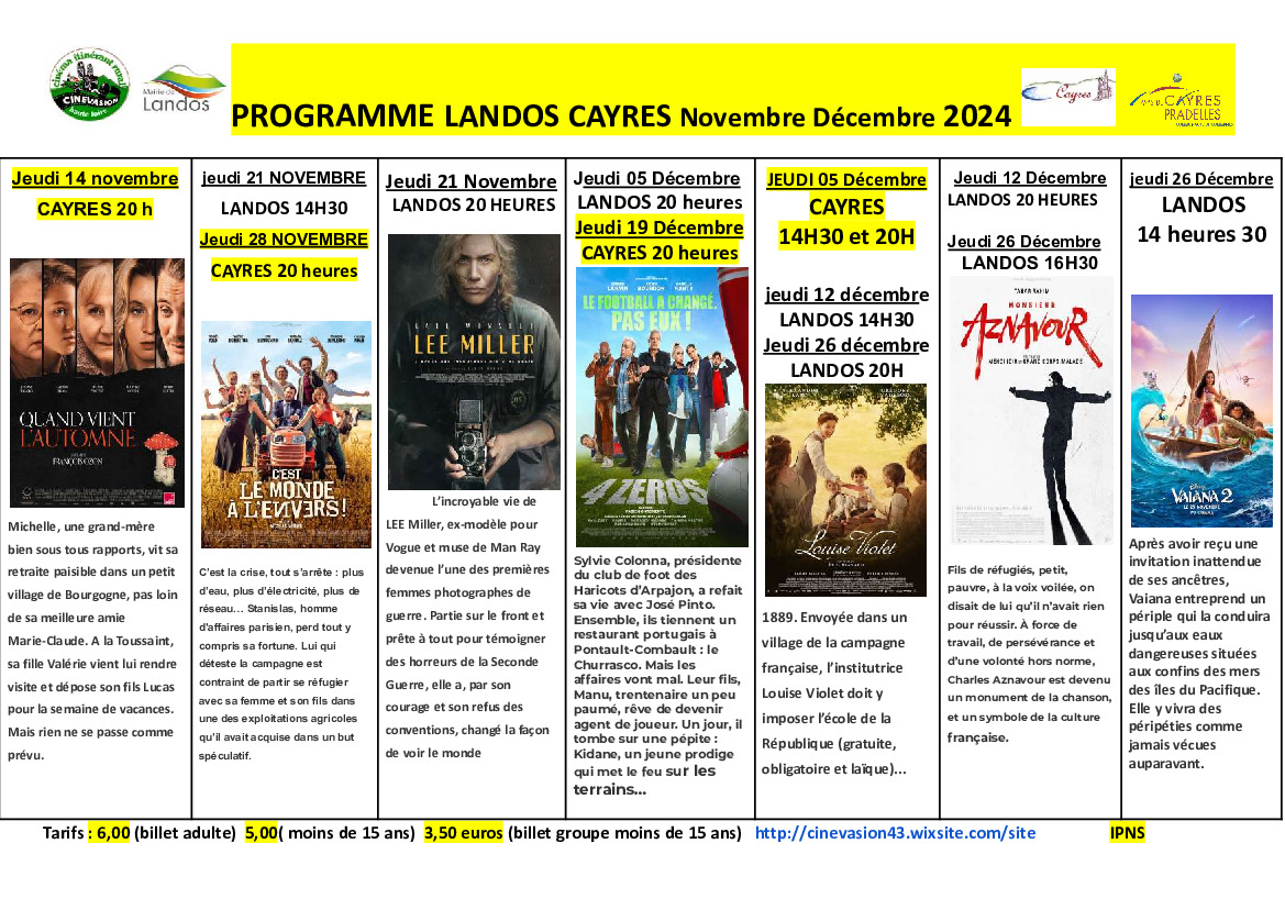 [PROGRAMME CINE CAYRES LANDOS-LANGOGNE]