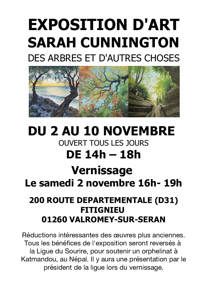 EXPOSITION D'ART SARAH CUNNINGTON