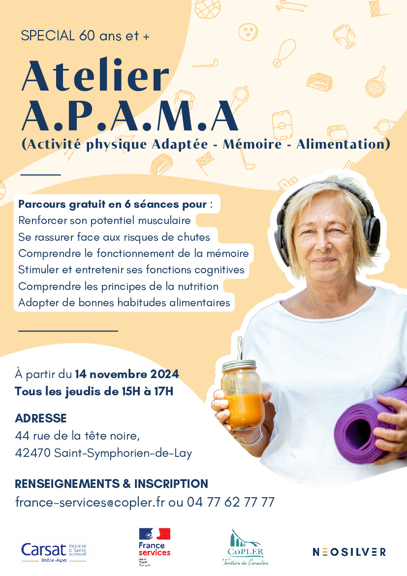 Ateliers APAMA: changement d'horaire