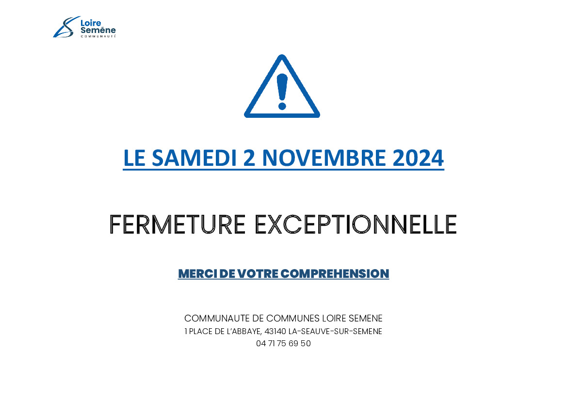 Fermetures exceptionnelles de la médiathèque le 02/11/24