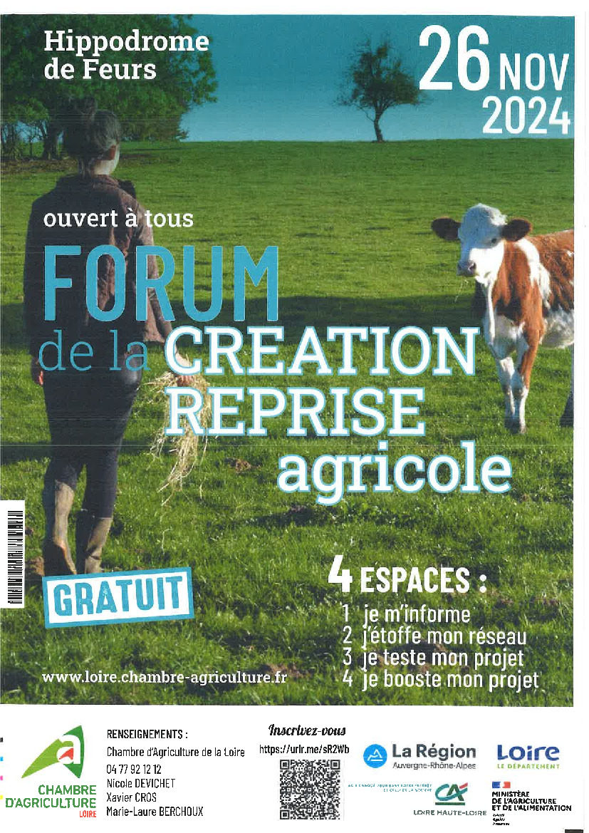 Forum de la création reprise agricole