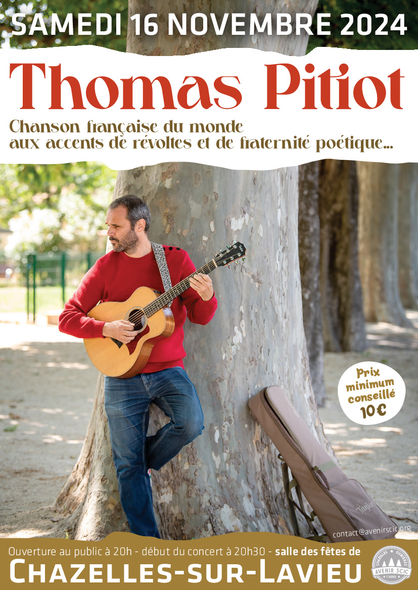 concert Thomas Pitiot le 16 novembre