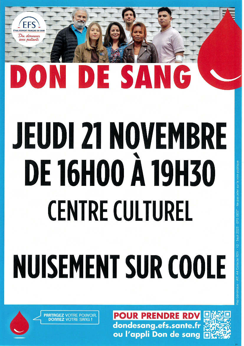 DON DU SANG 21 novembre 2024