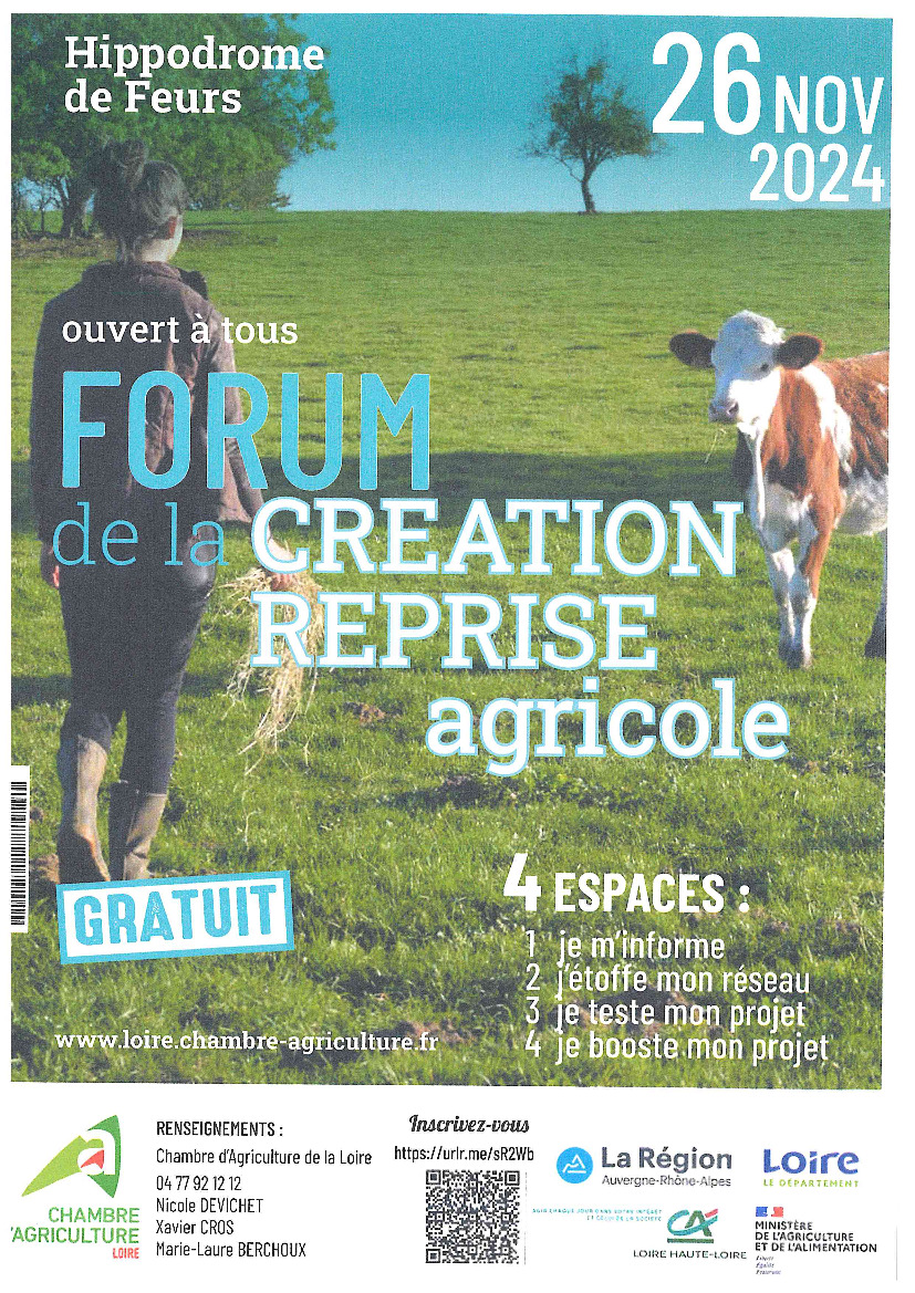 FORUM DE LA CREATION REPRISE AGRICOLE