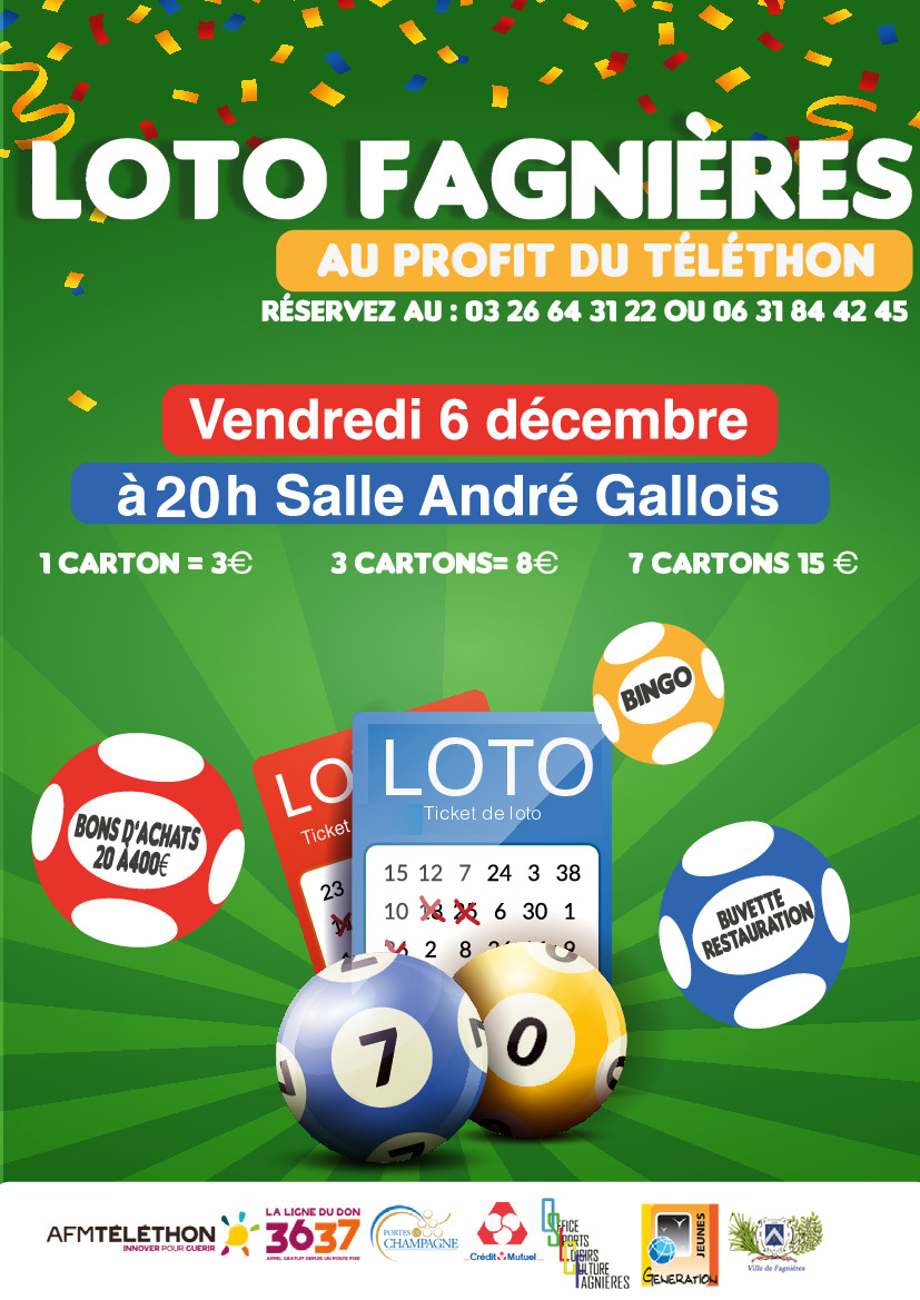 Des chiffres et des dons ! LOTO Téléthon