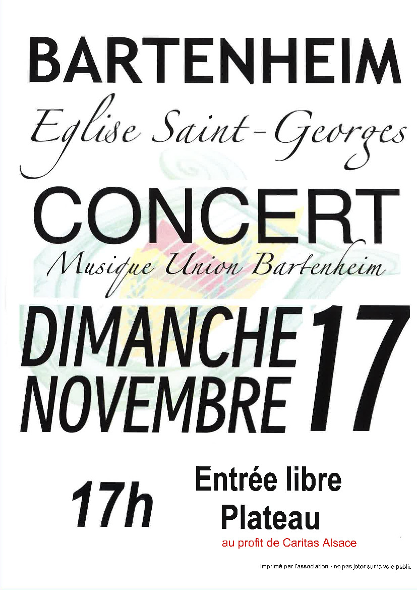 Concert à l'église Saint Georges - dimanche 17 novembre 2024