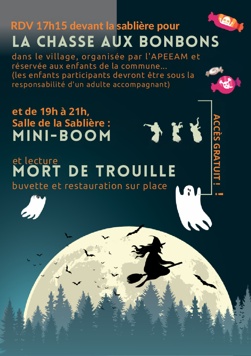 HALLOWEEN : Chasse aux bonbons - Mini boum et lecture