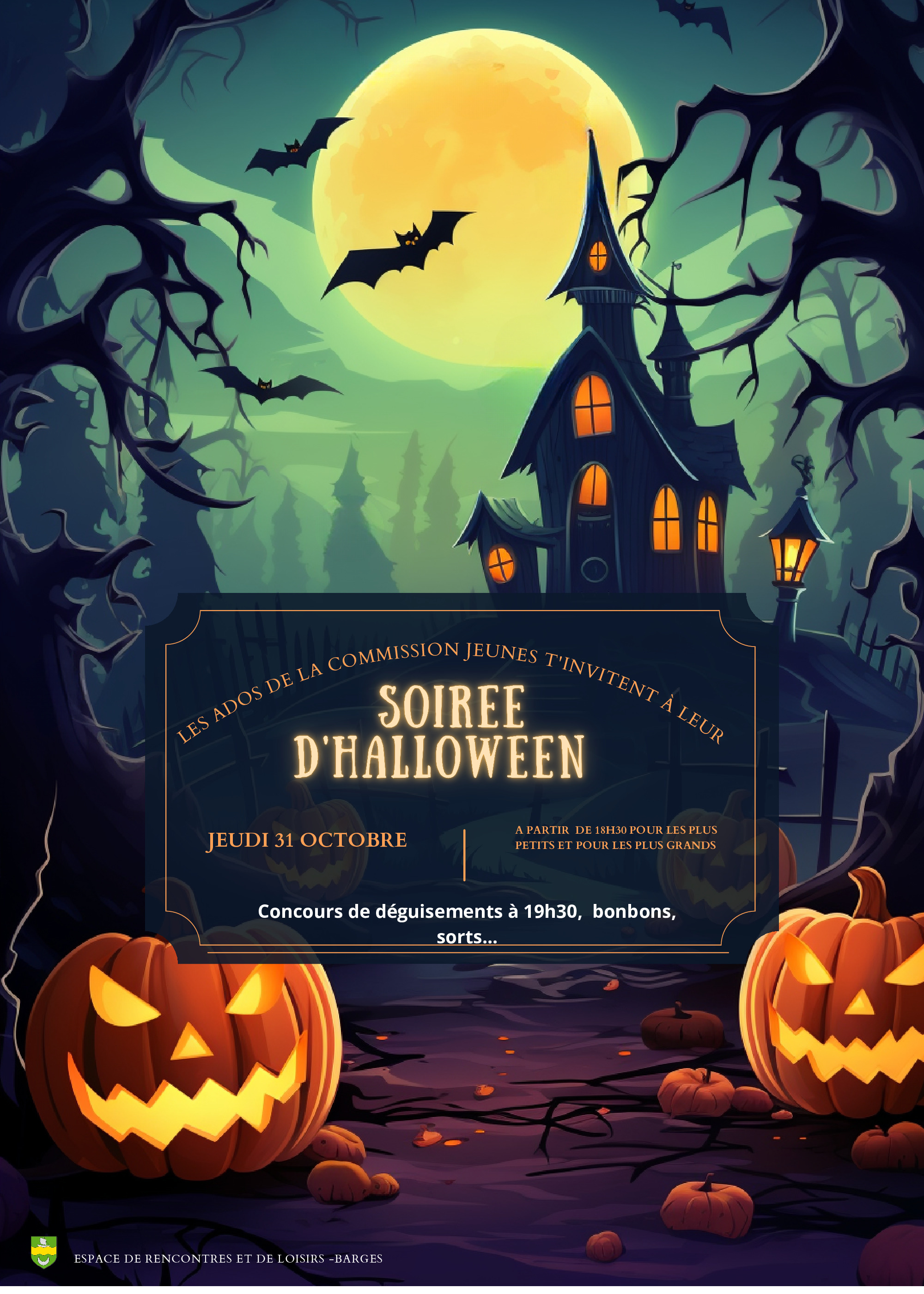 Soirée Halloween jeudi 31 octobre