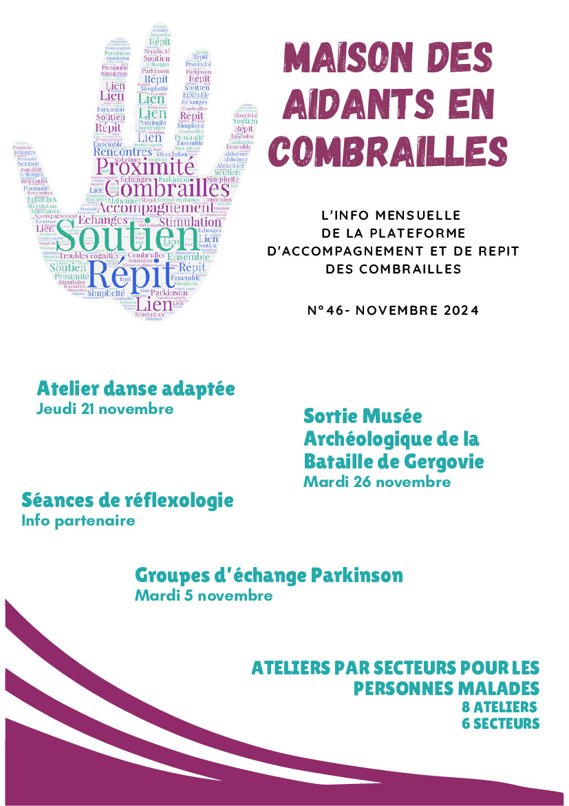 Aidants en Combrailles - Programme de novembre