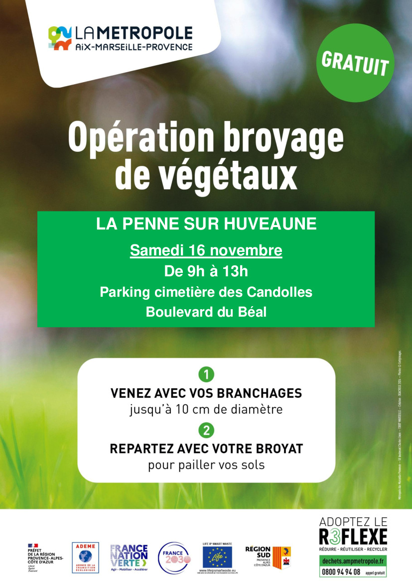 Opération broyage de végétaux gratuite