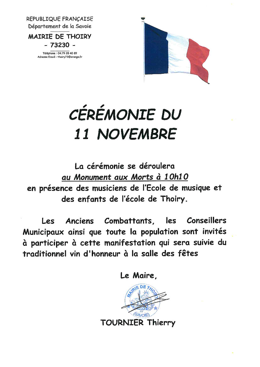 🇨🇵 cérémonie du 11 Novembre 1918 🇨🇵