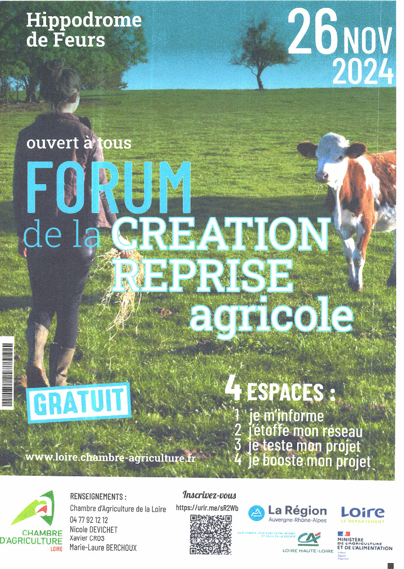 Forum de la création reprise agricole