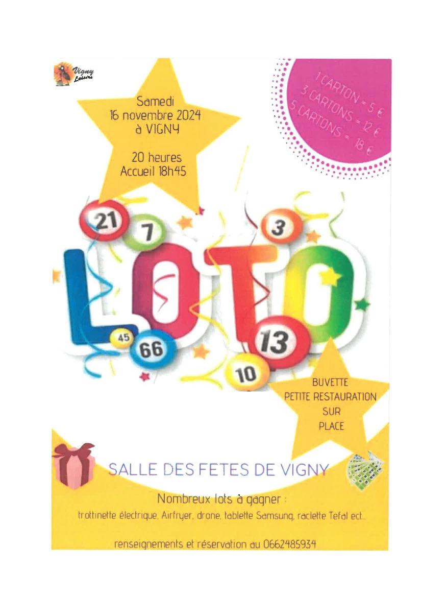 loto le 16 novembre 2024 - Vigny