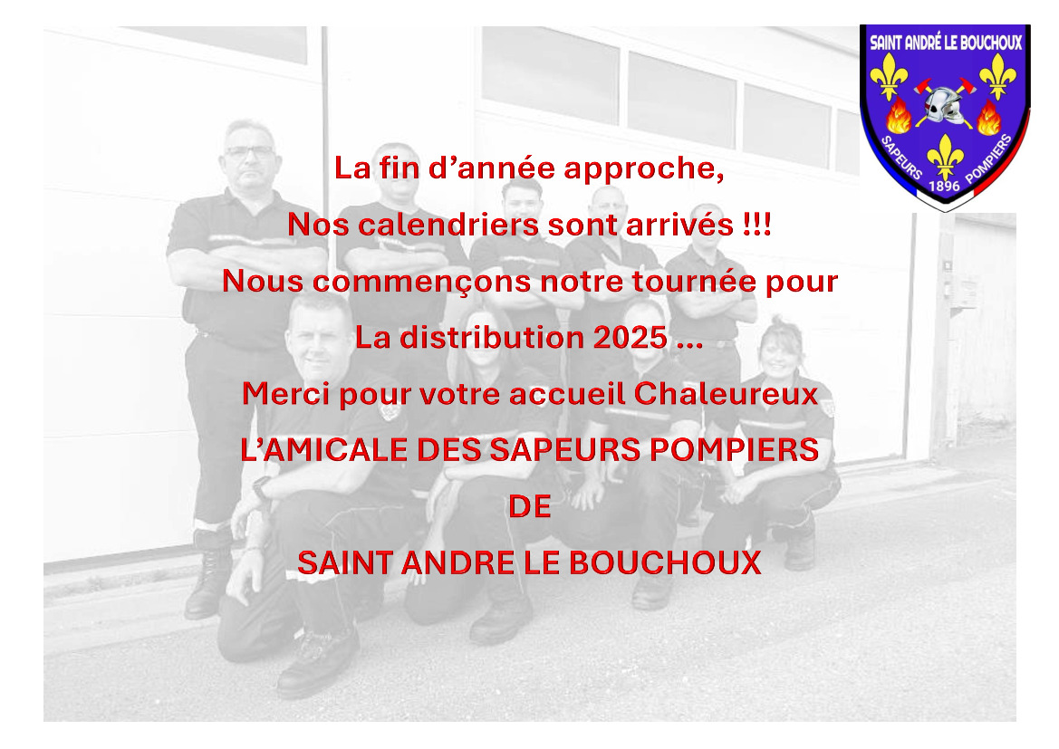 Calendrier des sapeurs pompiers