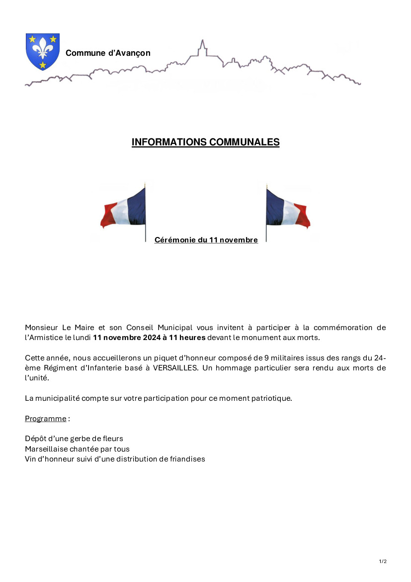 Informations communales