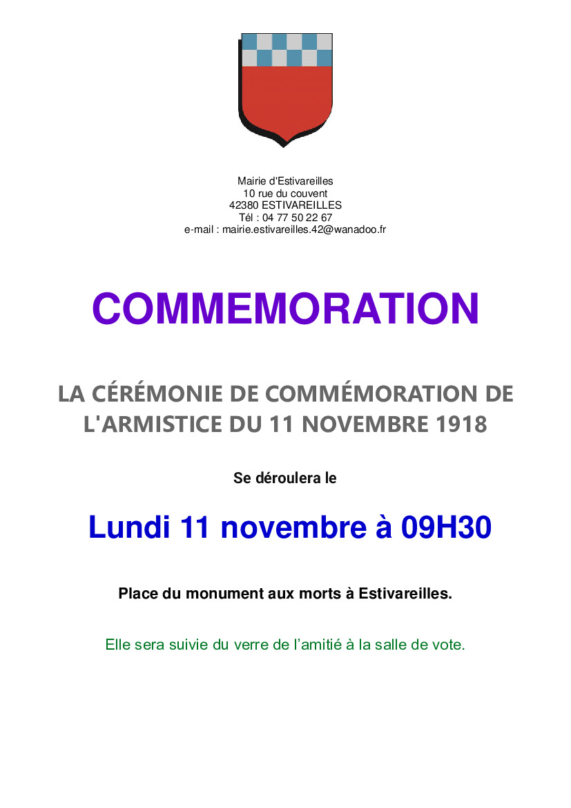 Commémoration du 11 novembre