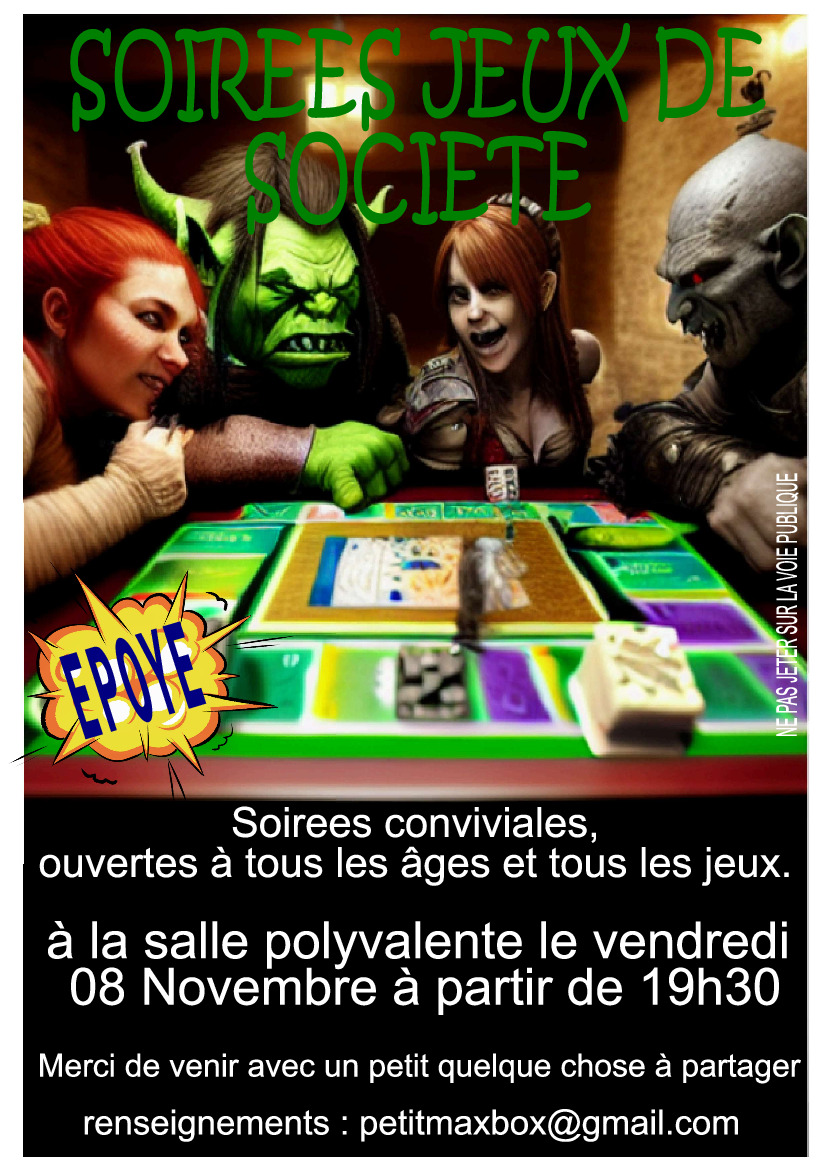 Soirée jeux de société du 08 Novembre