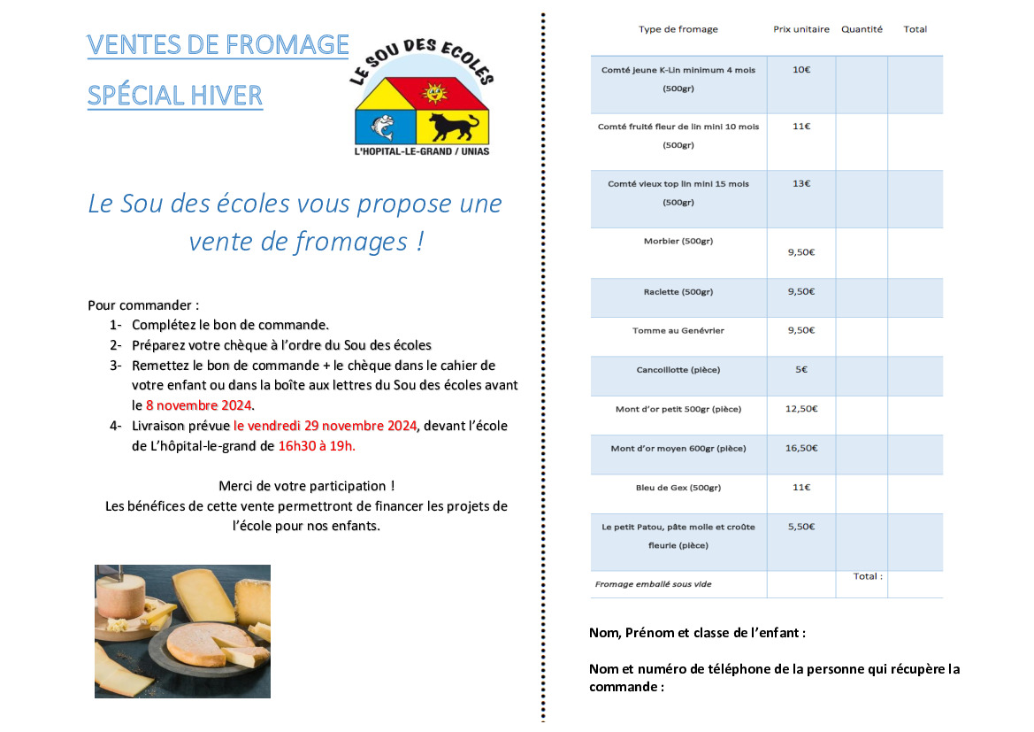 Vente de Fromages