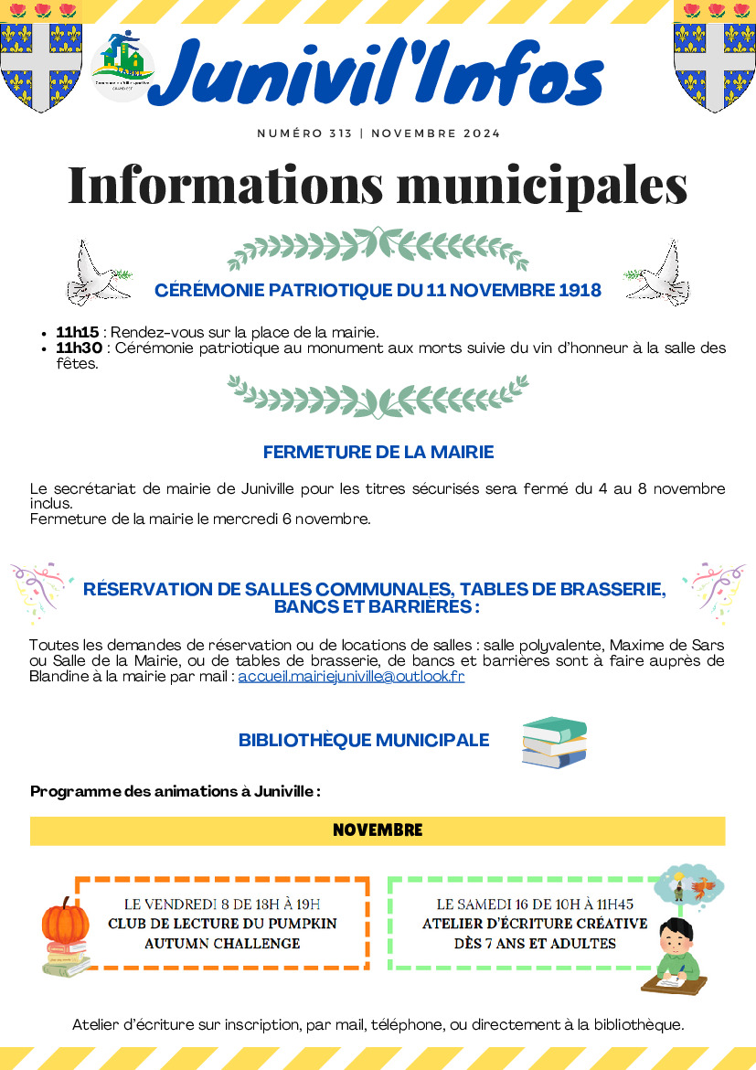 Junivil’Infos novembre 2024