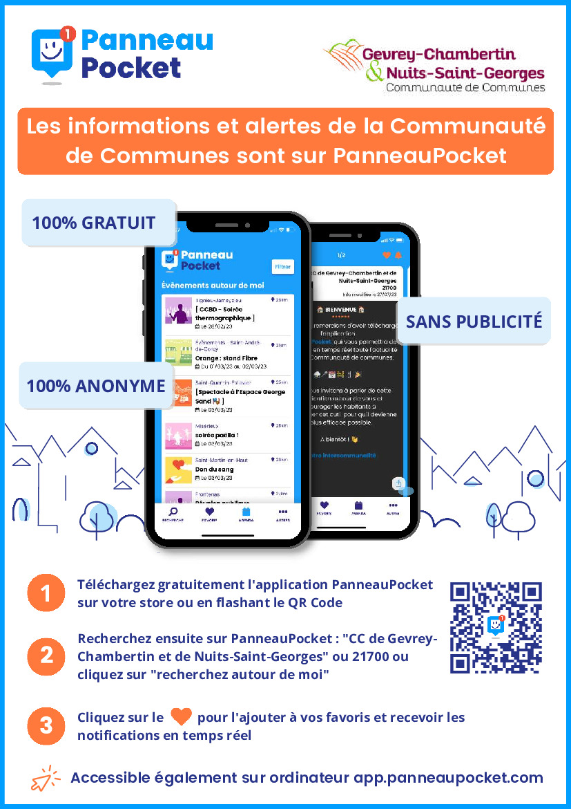 Application Panneaupocket pour la communauté de communes