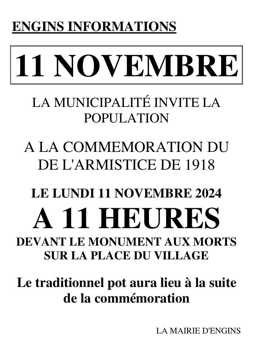 Commémoration du 11 novembre