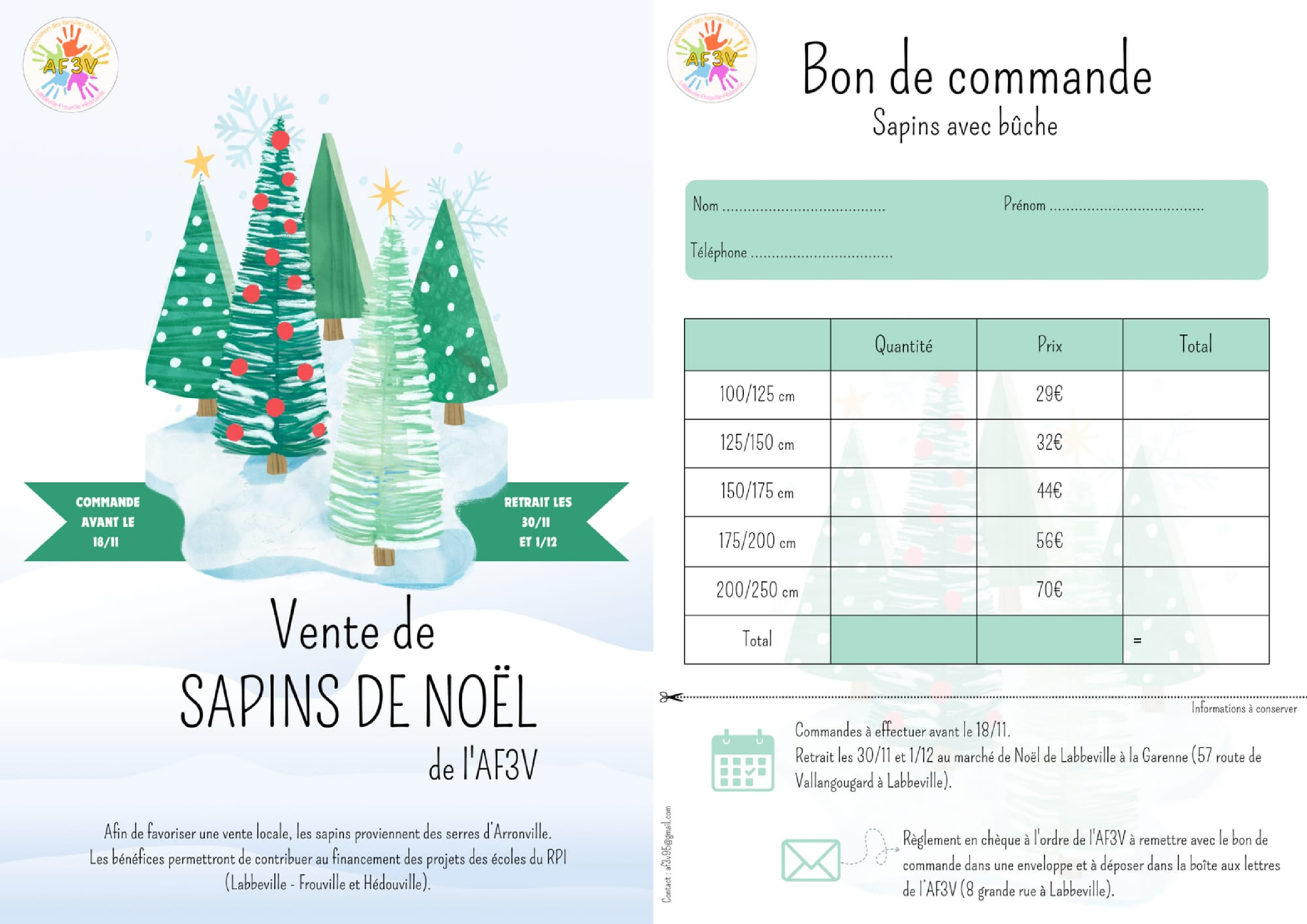 Vente de sapins de Noël