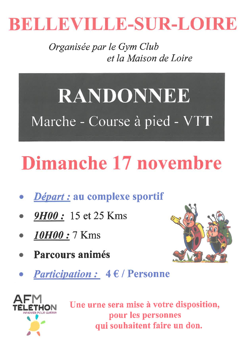 Randonnée : marche - course à pied - VTT