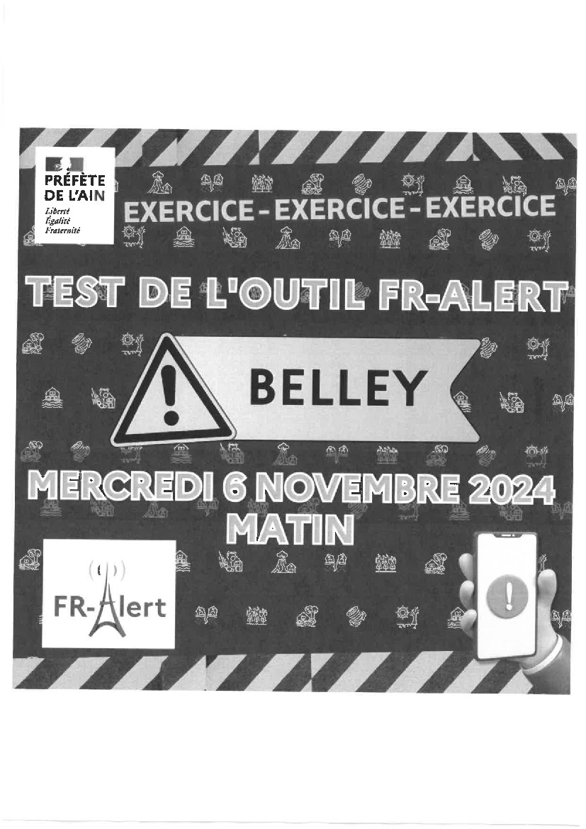 Test de l'outil FR-ALERT sur Belley et communes voisines