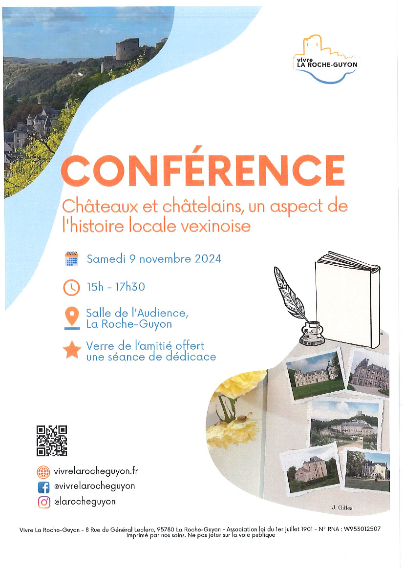 Conférence Châteaux et châtelains - samedi 09 novembre 2024