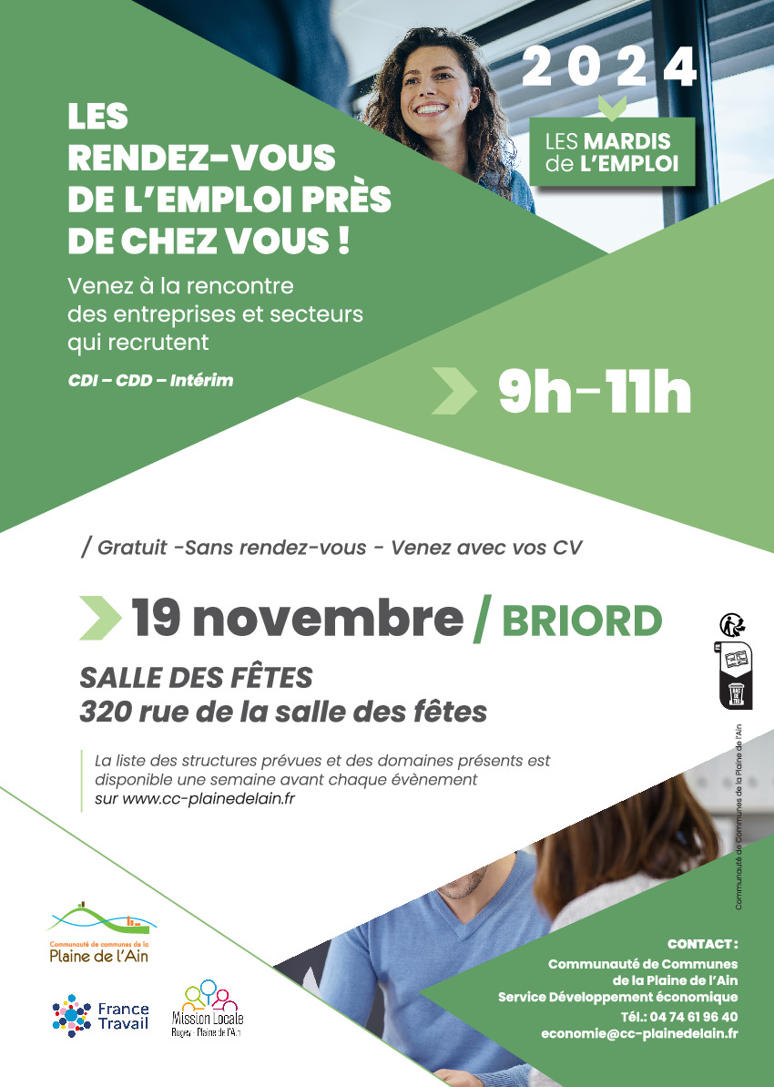 Les Mardis de l'emploi - 19 Novembre