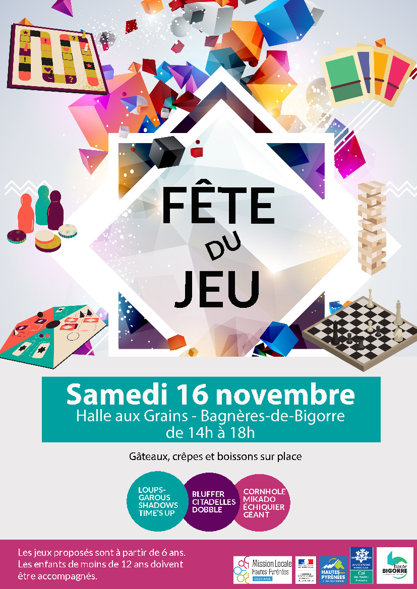 Fête du jeu à Bagnères samedi 16 novembre 2024