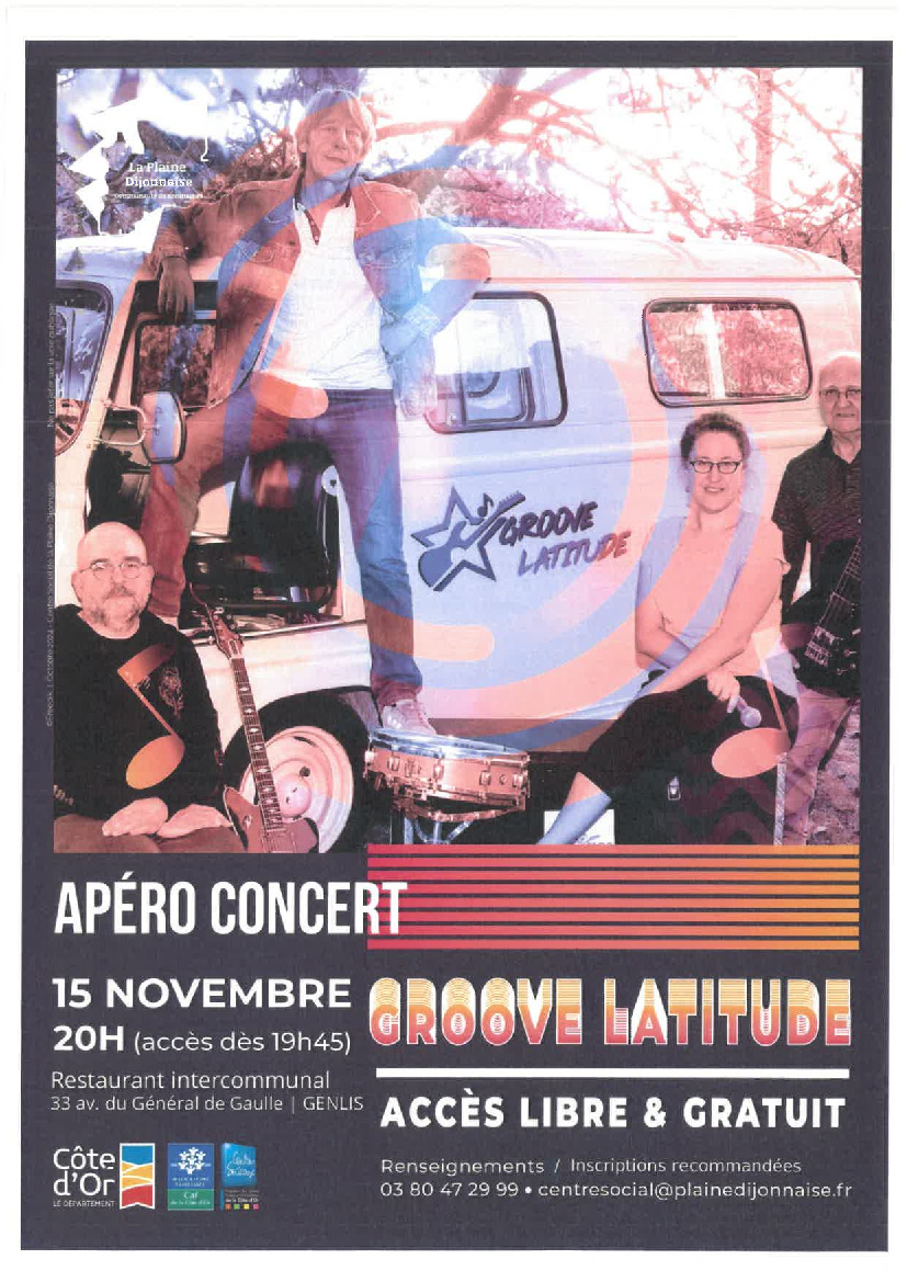 Apéro Concert du Centre Social de Genlis le 15 novembre