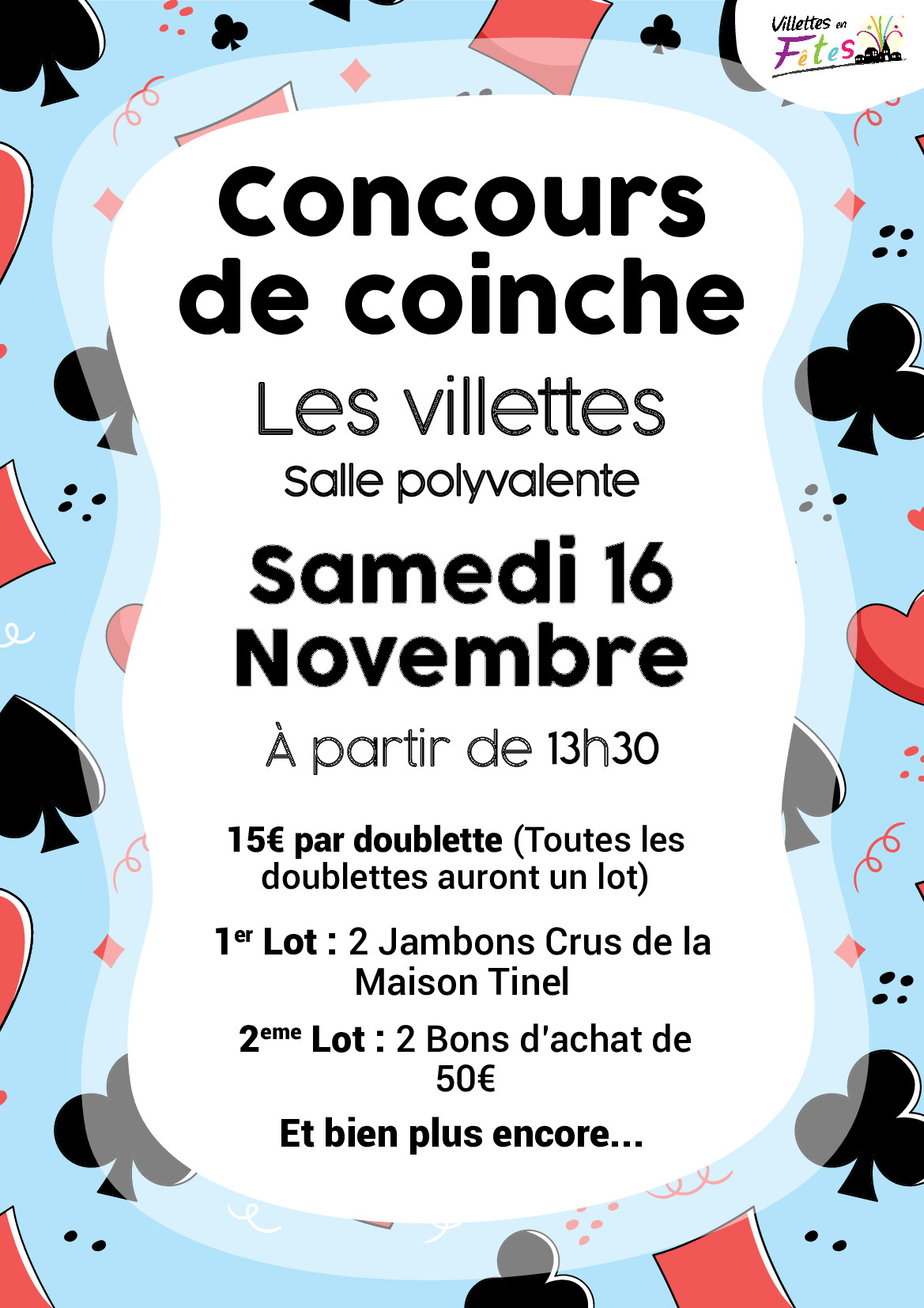 Concours de COINCHE organisé par Villettes en Fête