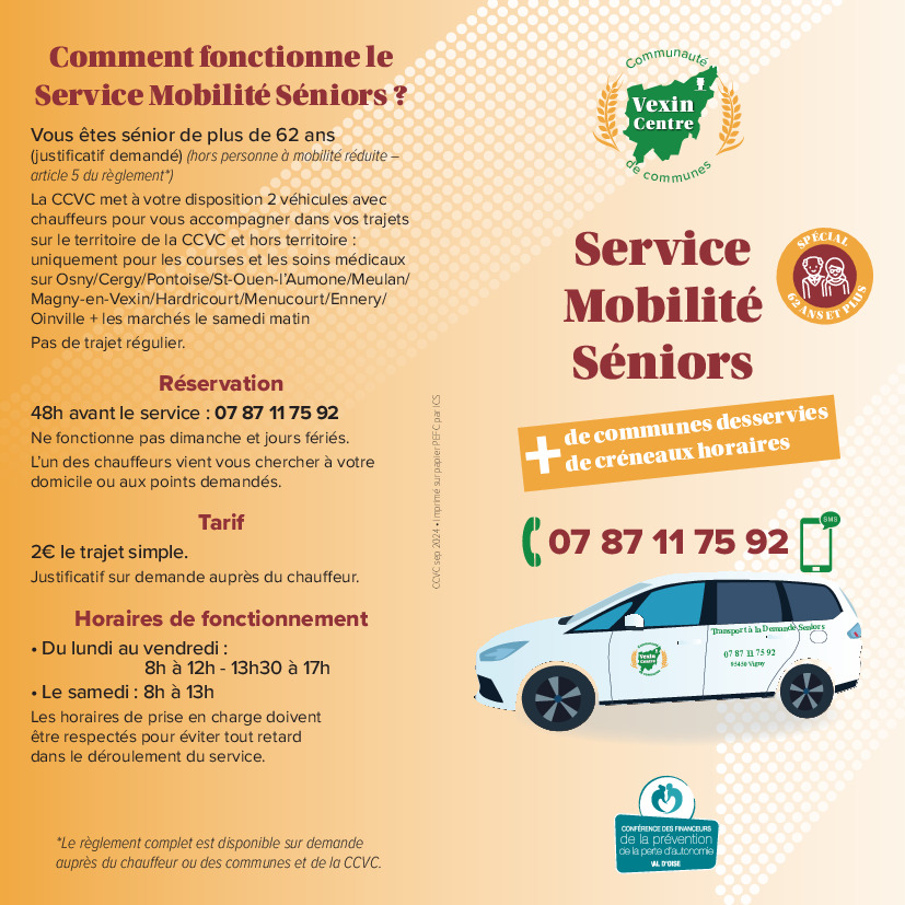 SERVICE DE MOBILITE POUR NOS SENIORS